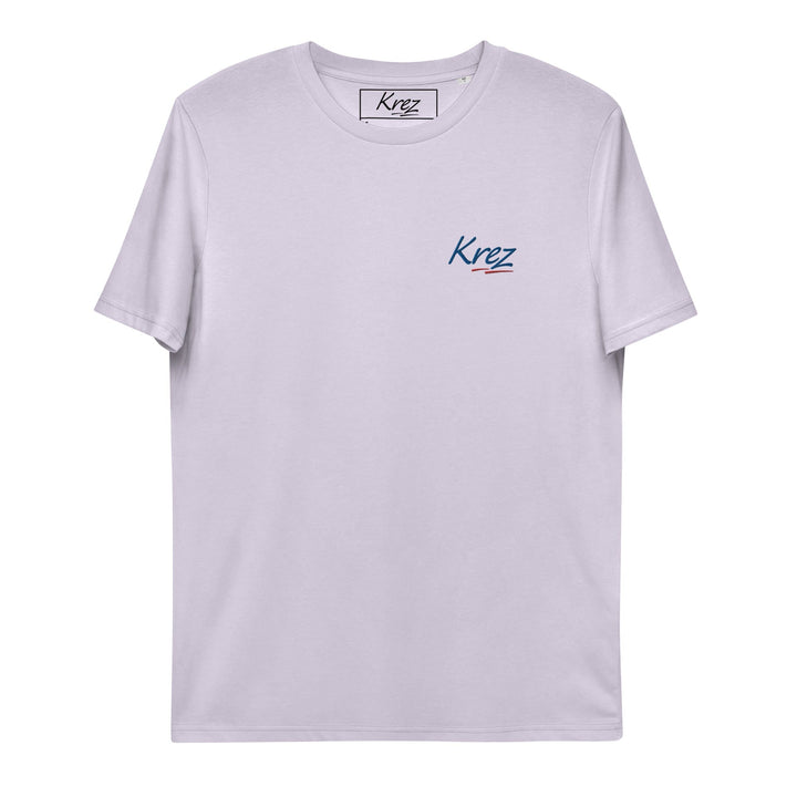 Lavender Krez Premium T-shirt with blue and red embroidered logo