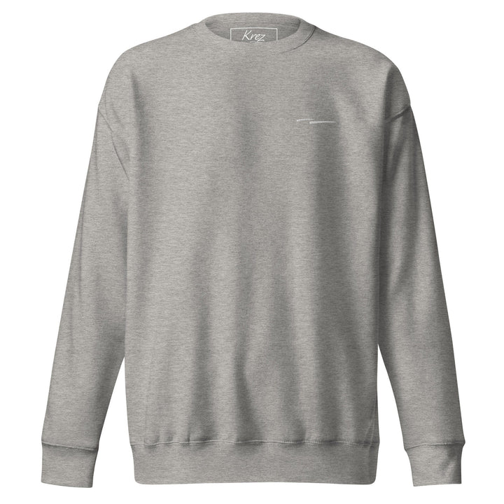 Krez Stripe Sweatshirt in Carbon Grey With Two White Stripes