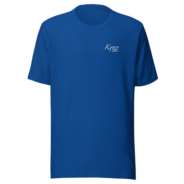 Royal Blue Krez Basic Tee with embroidered logo